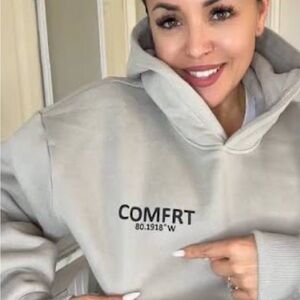 Comfrt Weighted Beige Hoodie